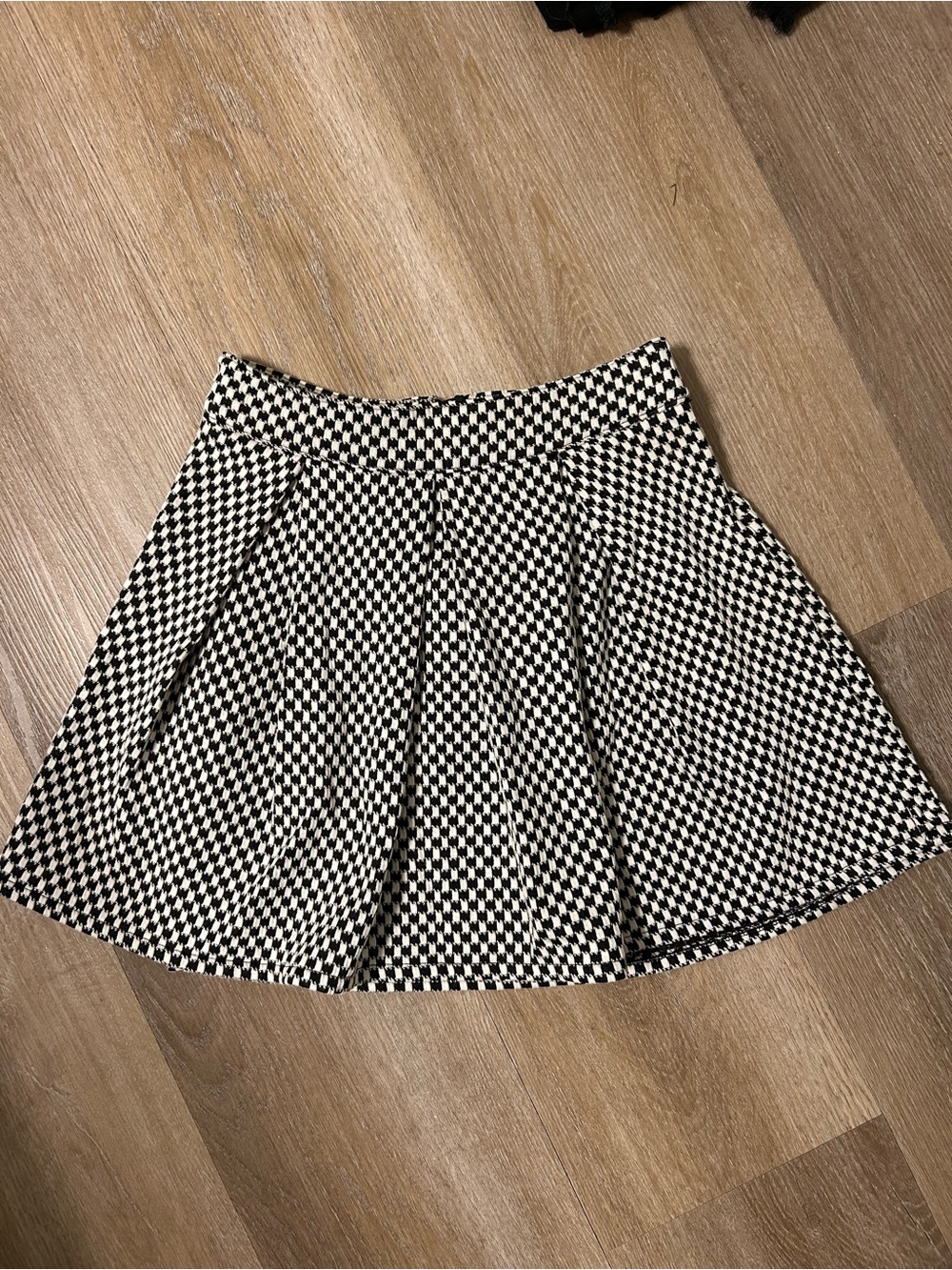 Aeropostale Bethany Mota Black and White Checkered Skater Skirt